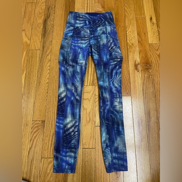 Lululemon Invigorate High-Rise Tight 25" *Foil Shapeshifter Flux Blue Size 0 - Picture 4 of 8